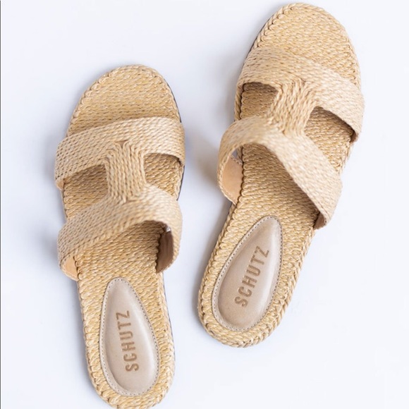 schutz woven slides